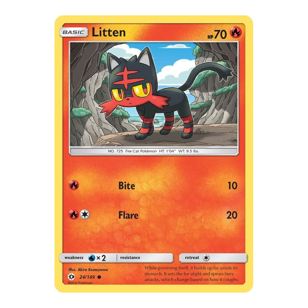 SM Base Set (SM01) - Litten (#24/149) (Near Mint)