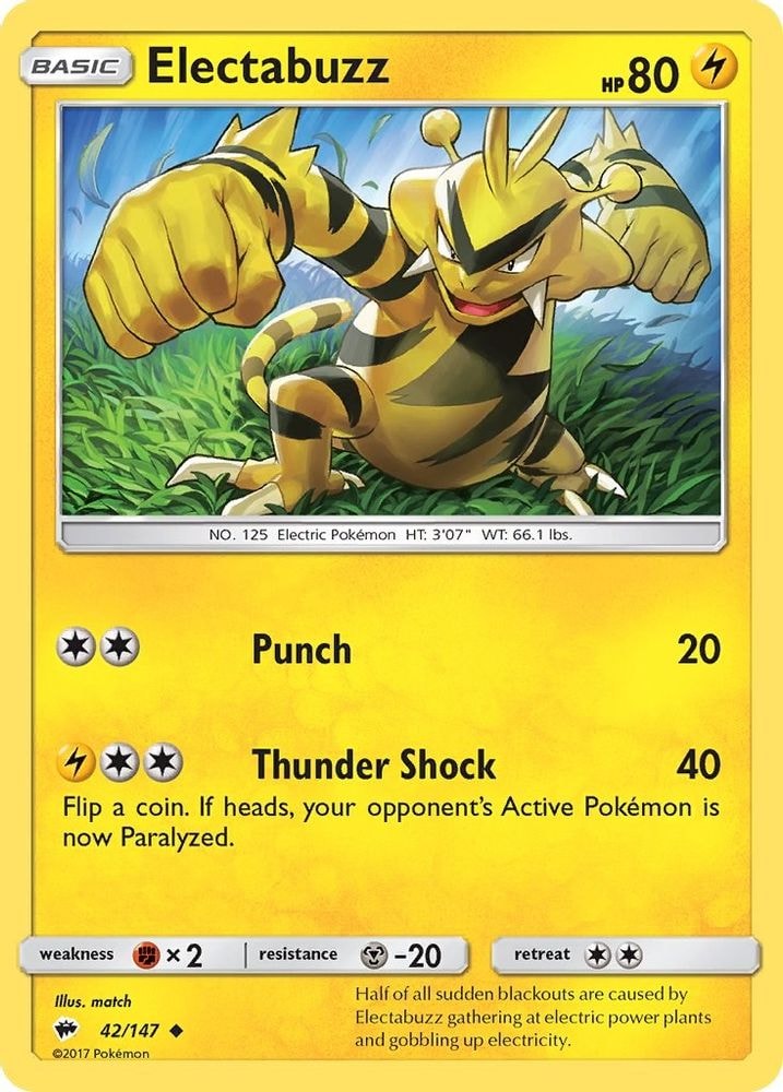 SM - Burning Shadows (SM03) - Electabuzz (#42/147, Uncommon) ()