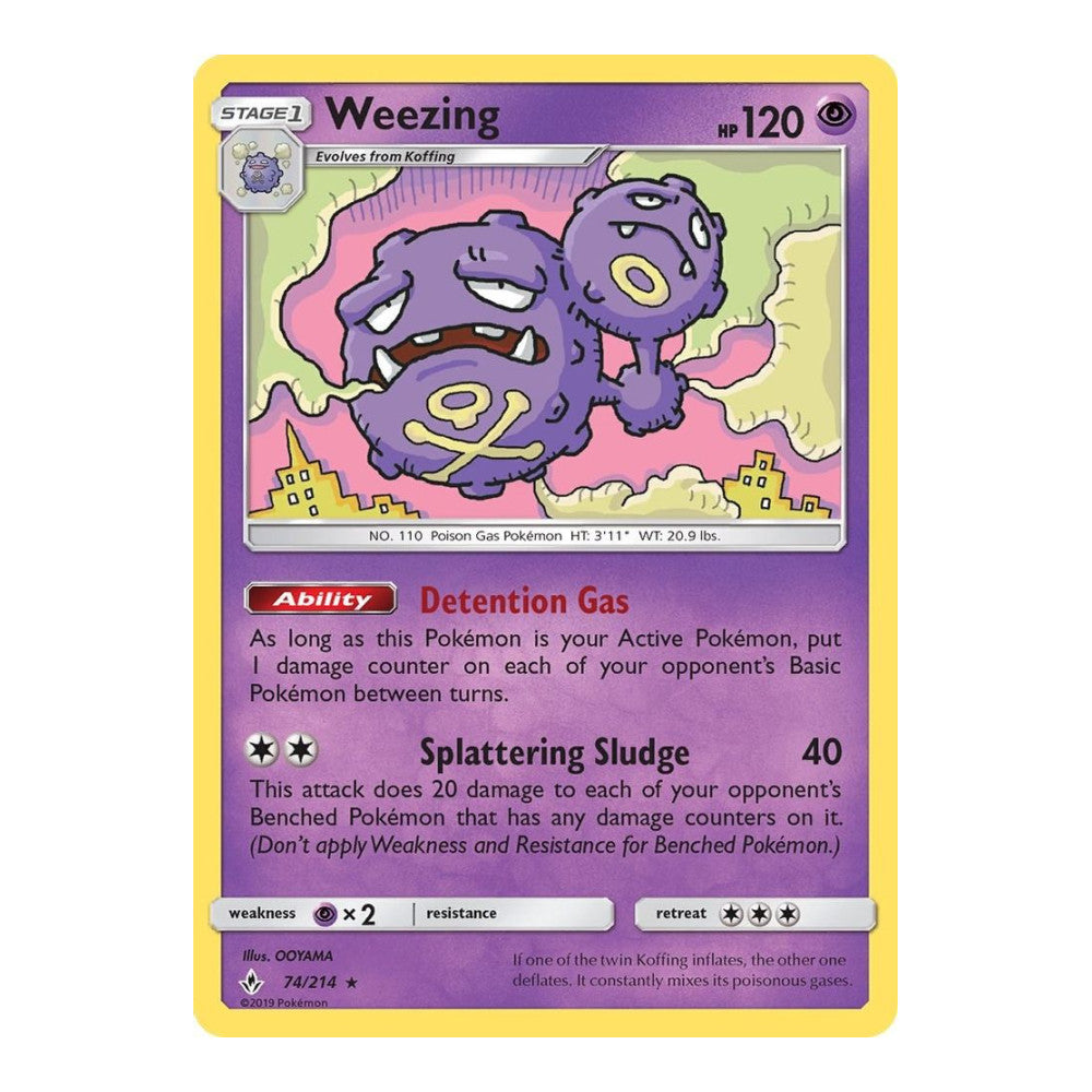 SM - Unbroken Bonds (SM10) - Weezing (#74/214) (Near Mint)