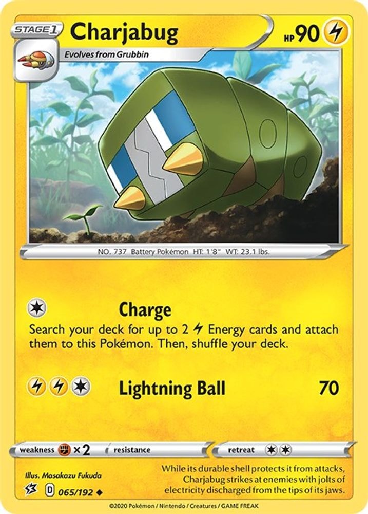 SWSH02: Rebel Clash (SWSH02) - Charjabug (#065/192, Uncommon) ()