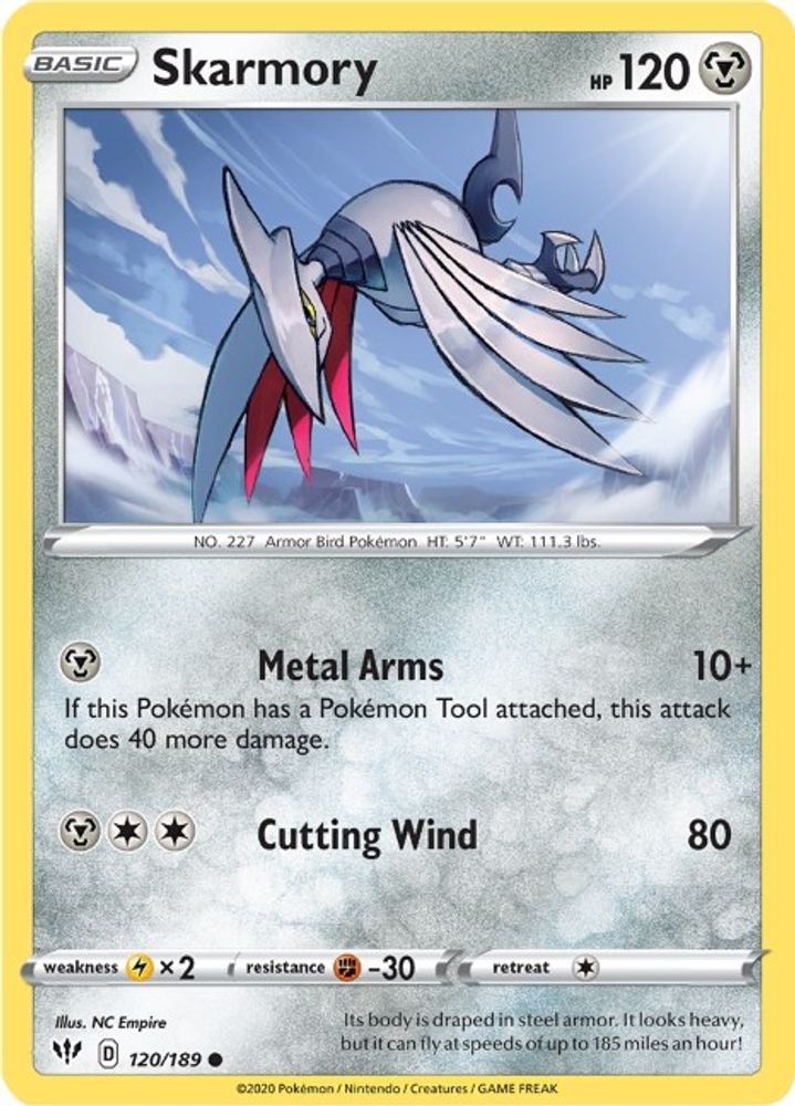 SWSH03: Darkness Ablaze (SWSH03) - Skarmory (#120/189, Common) ()
