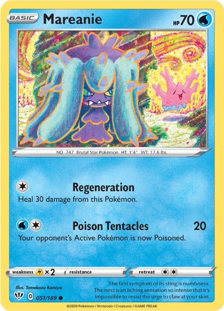 SWSH03: Darkness Ablaze (SWSH03) - Mareanie (#051/189, Common) ()