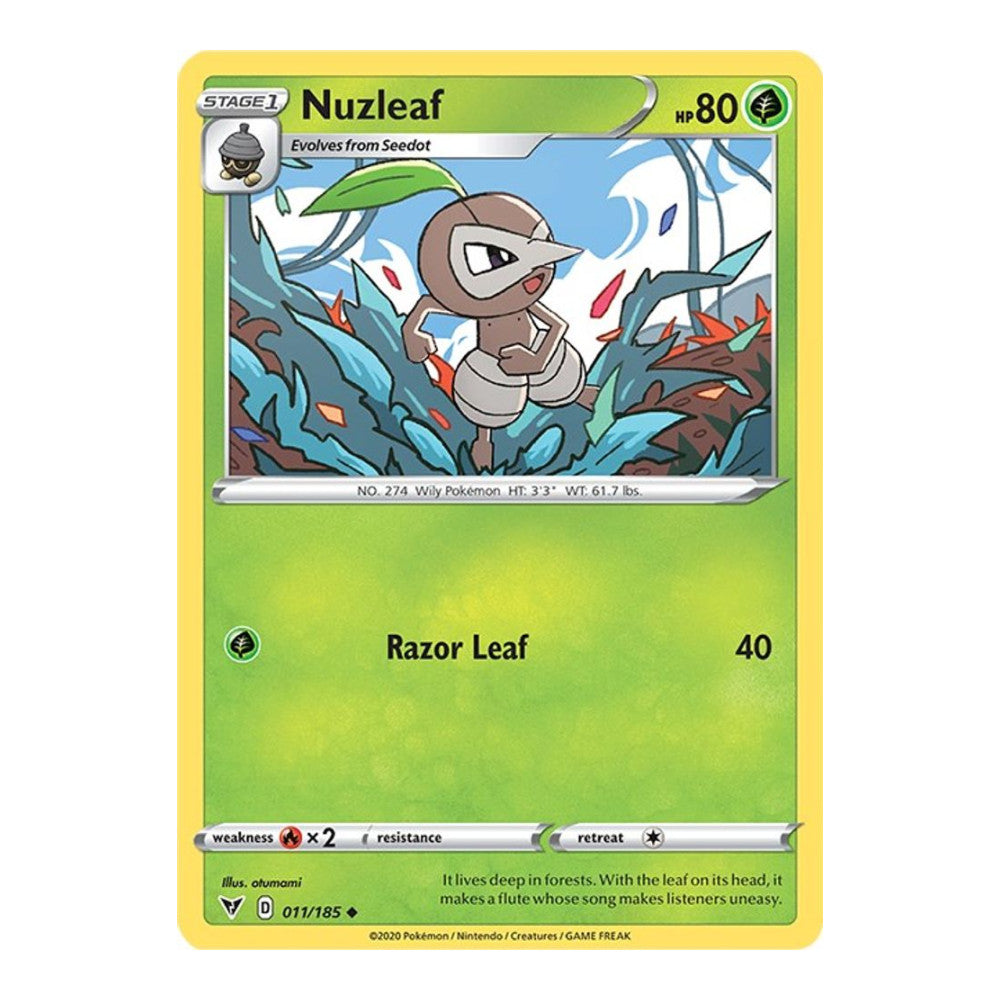 SWSH04: Vivid Voltage (SWSH04) - Nuzleaf (#011/185) (Near Mint)