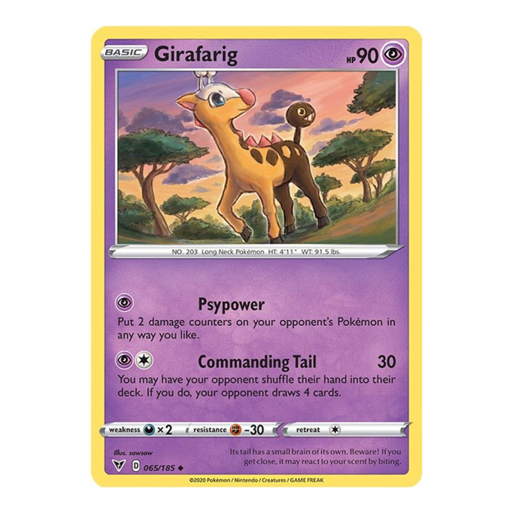 SWSH04: Vivid Voltage (SWSH04) - Girafarig (#065/185) (Near Mint)