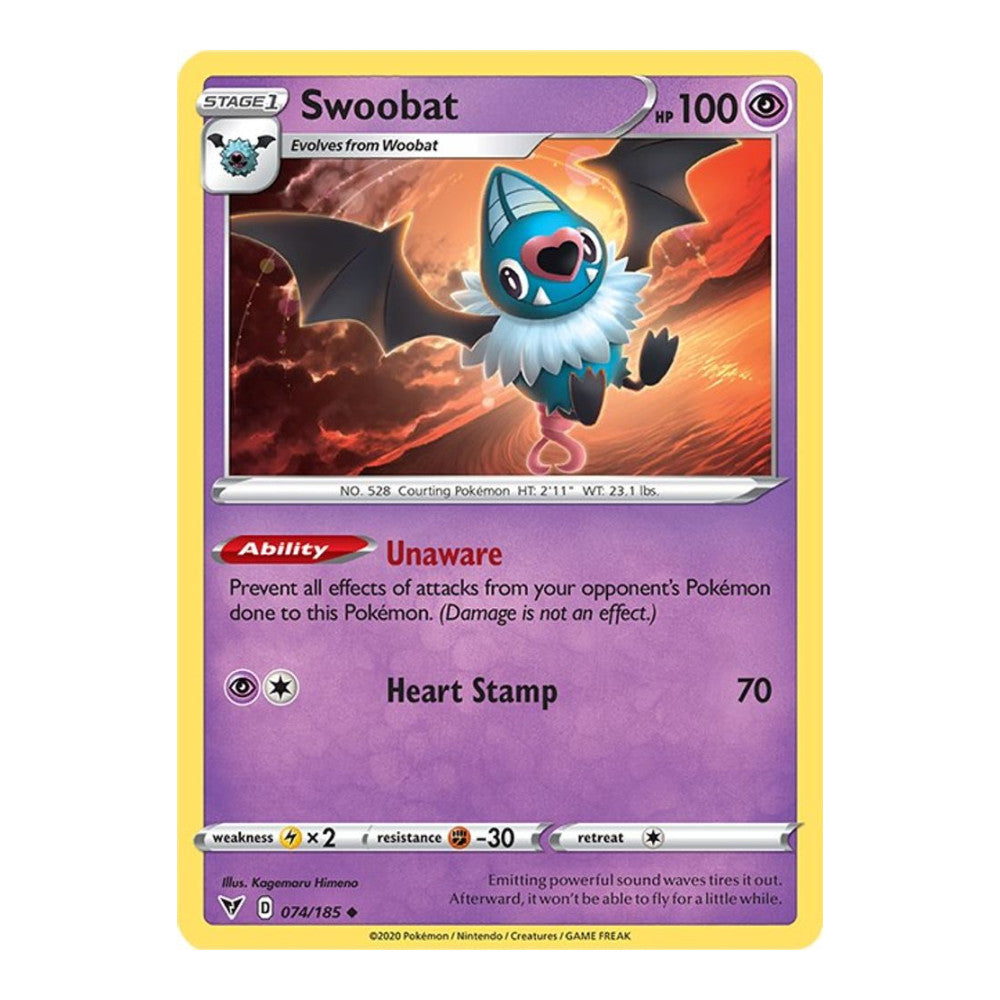 SWSH04: Vivid Voltage (SWSH04) - Swoobat (#074/185) (Near Mint)