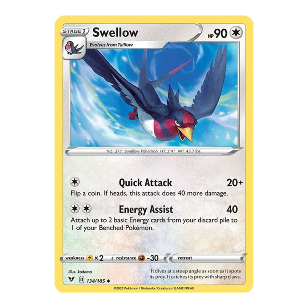 SWSH04: Vivid Voltage (SWSH04) - Swellow (#134/185) (Near Mint)