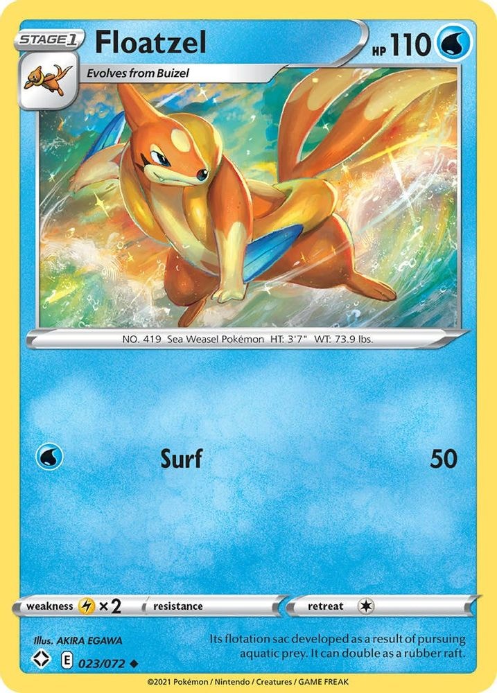 2021 Pokemon: Shining Fates (SHF) - Floatzel (#023/072, Uncommon)