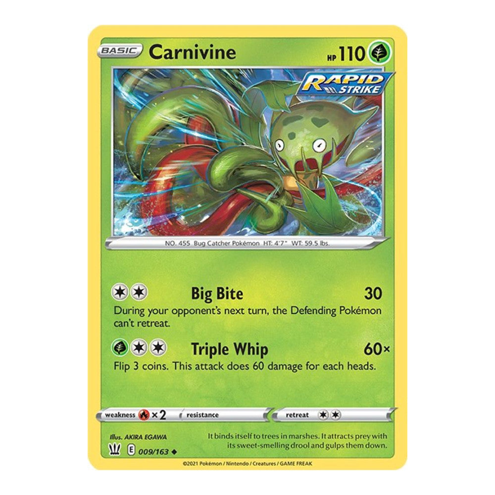 SWSH05: Battle Styles (SWSH05) - Carnivine (#009/163) (Near Mint)