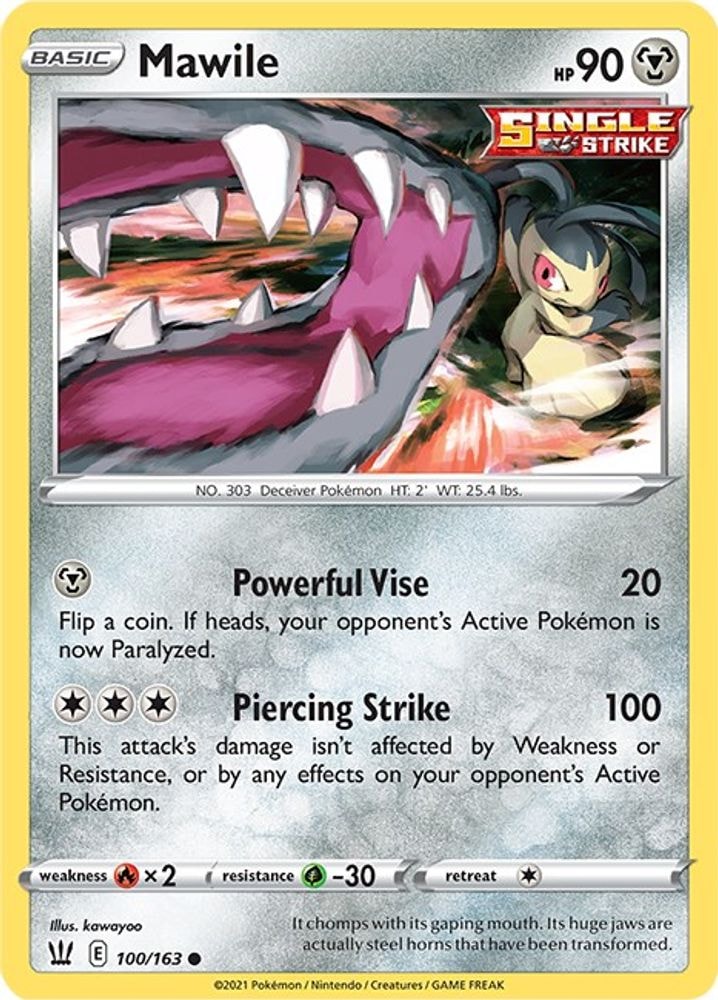 SWSH05: Battle Styles (SWSH05) - Mawile (#100/163, Common) ()