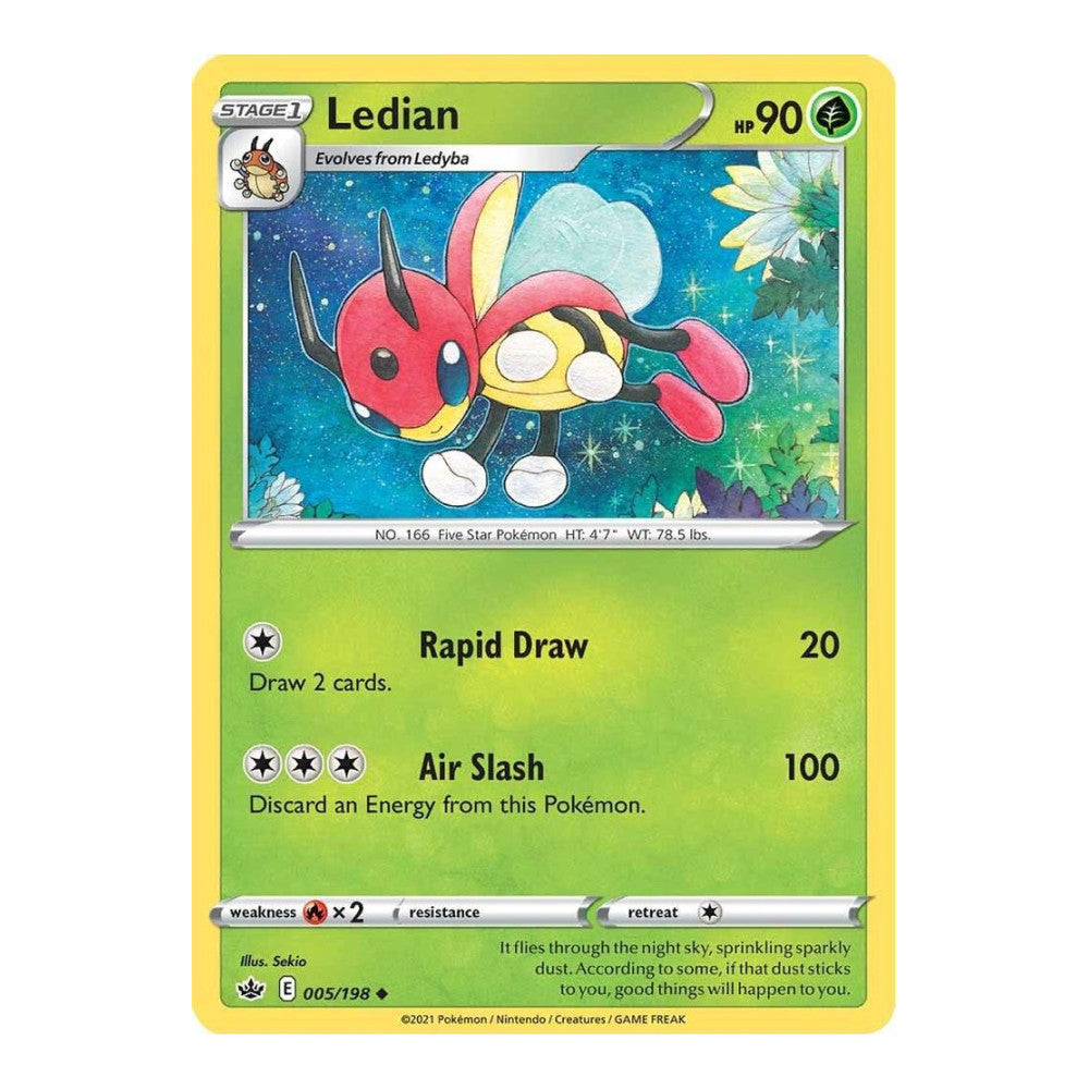SWSH06: Chilling Reign (SWSH06) - Ledian (#005/198) (Near Mint)