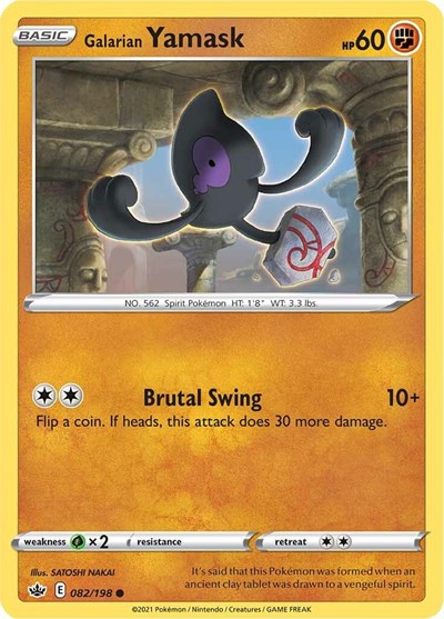 SWSH06: Chilling Reign (SWSH06) - Galarian Yamask (#082/198, Common) ()