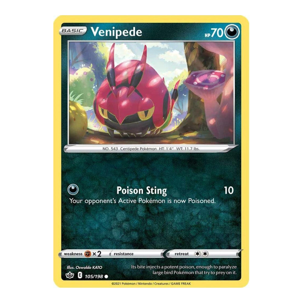 SWSH06: Chilling Reign (SWSH06) - Venipede (#105/198) (Near Mint)