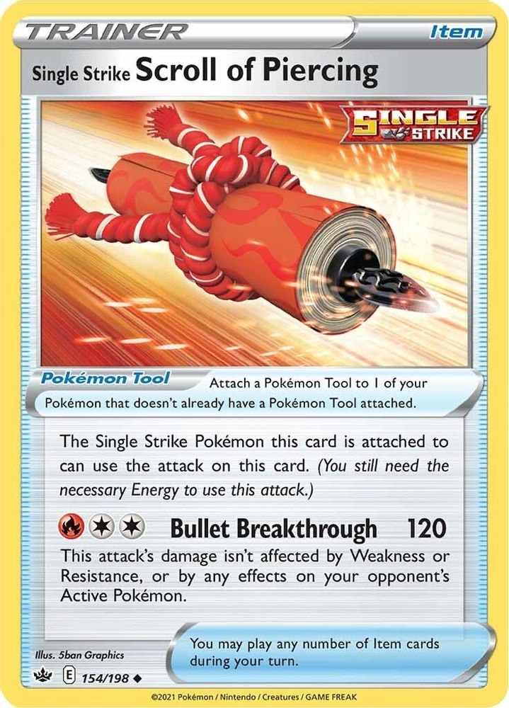 SWSH06: Chilling Reign (SWSH06) - Single Strike Scroll of Piercing (#154/198, Uncommon) ()