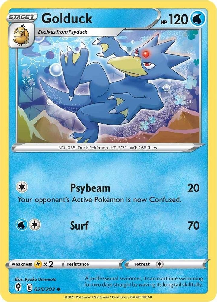 SWSH07: Evolving Skies (SWSH07) - Golduck (#025/203, Uncommon) ()