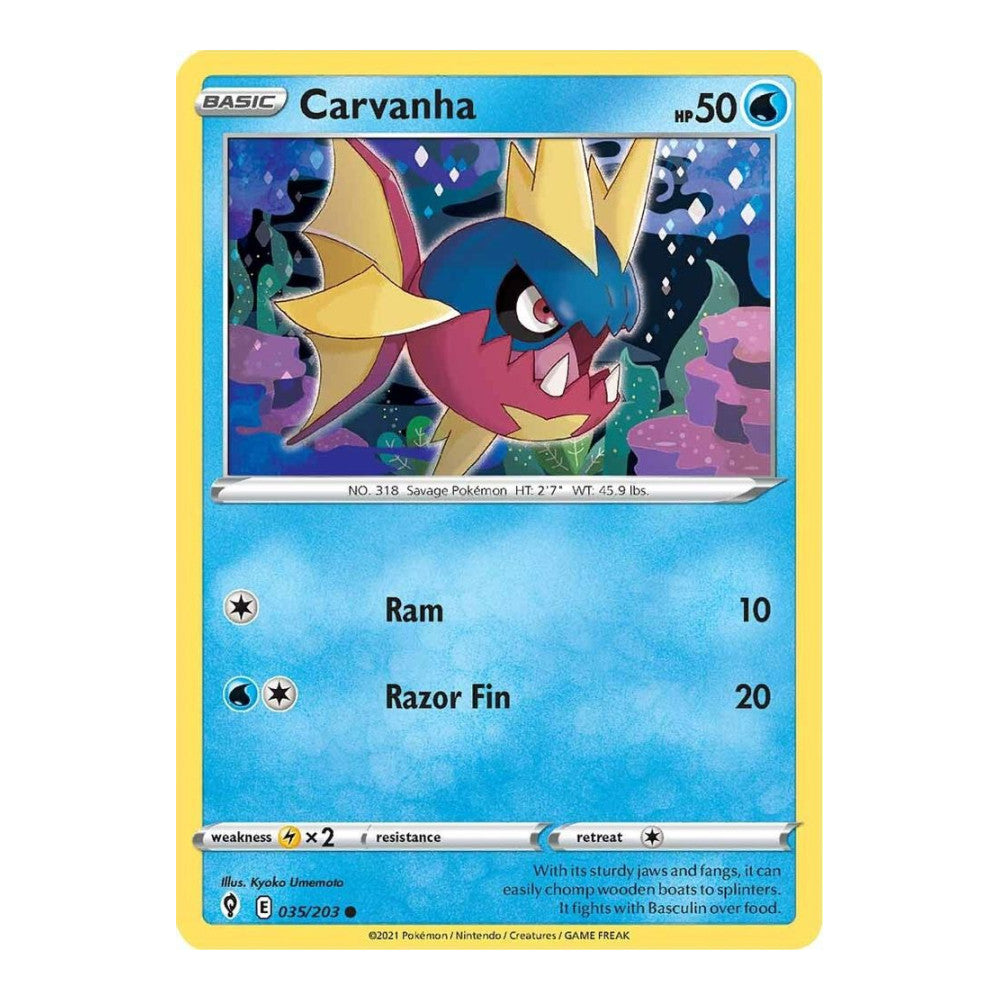 SWSH07: Evolving Skies (SWSH07) - Carvanha (#035/203) (Near Mint)