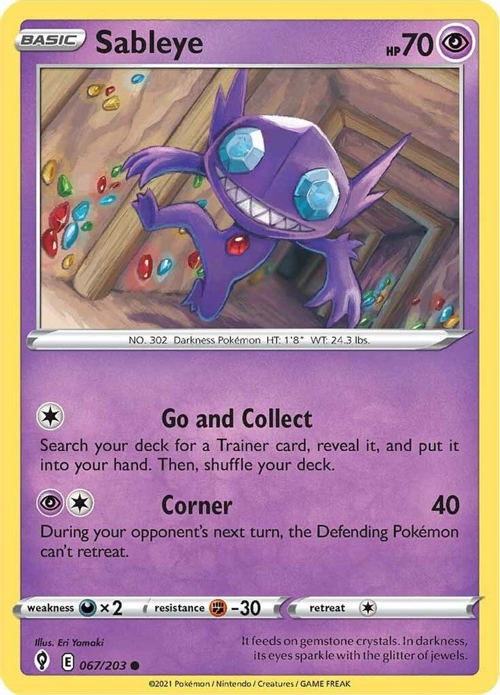 SWSH07: Evolving Skies (SWSH07) - Sableye (#067/203, Common) ()