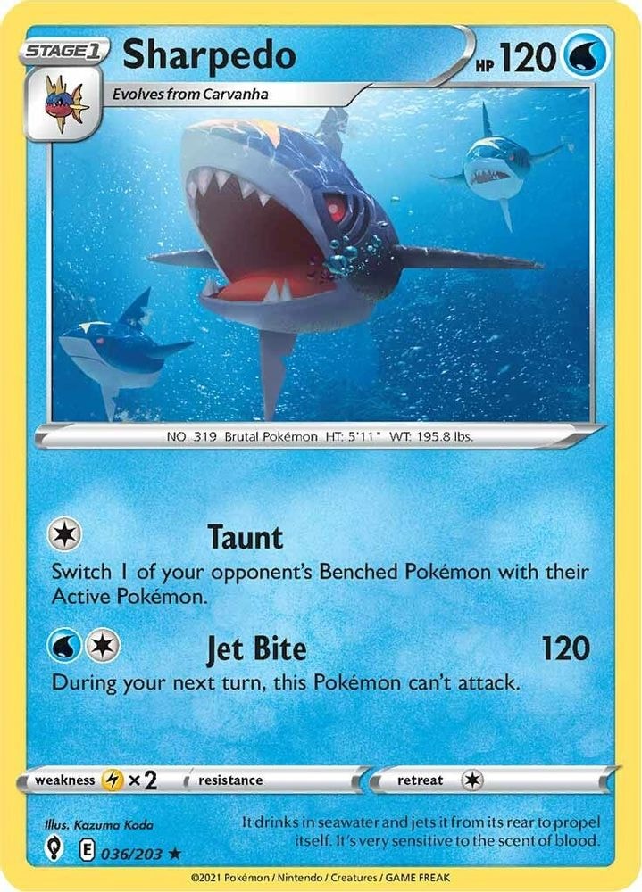 SWSH07: Evolving Skies (SWSH07) - Sharpedo (#036/203, Rare) ()