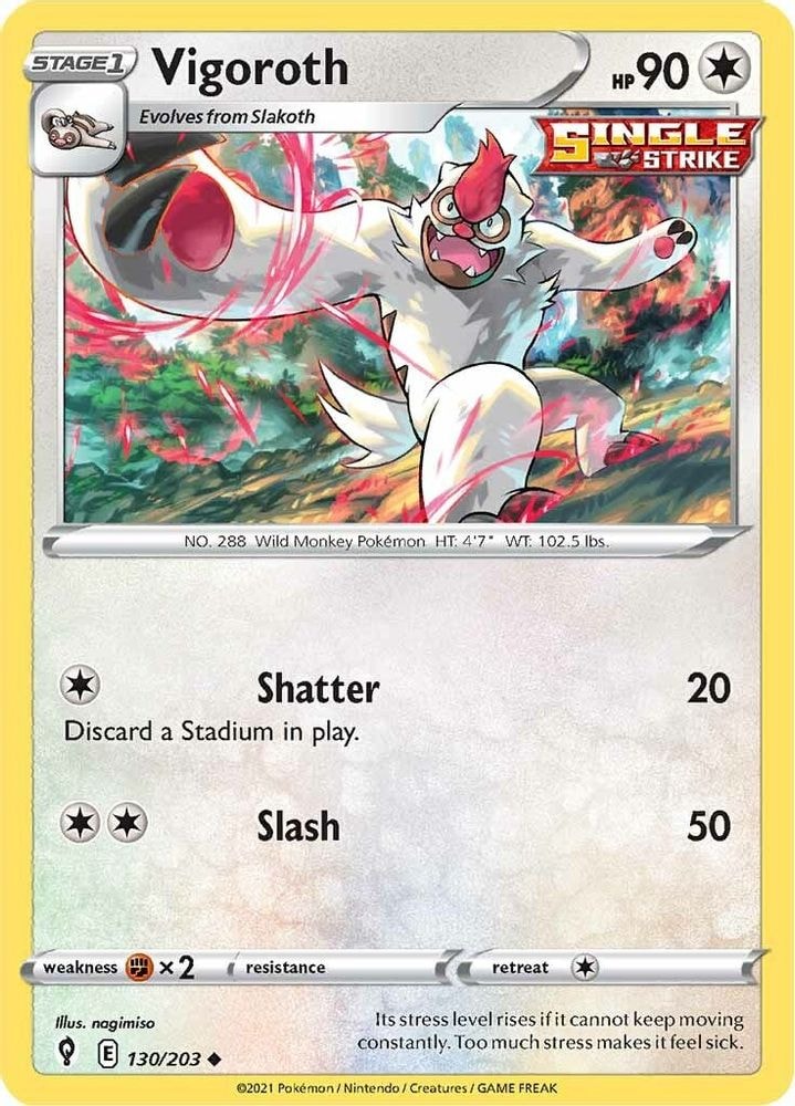 SWSH07: Evolving Skies (SWSH07) - Vigoroth (#130/203, Uncommon) ()