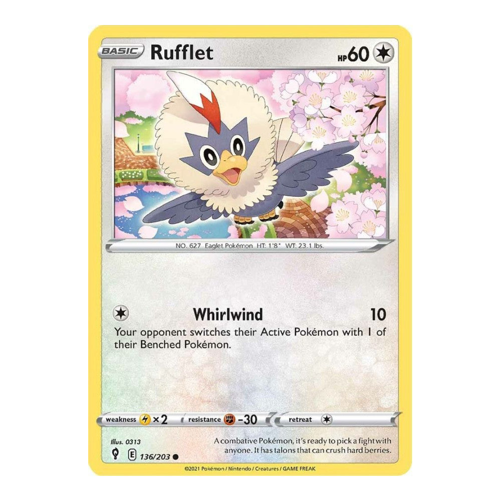 SWSH07: Evolving Skies (SWSH07) - Rufflet (#136/203) (Near Mint)