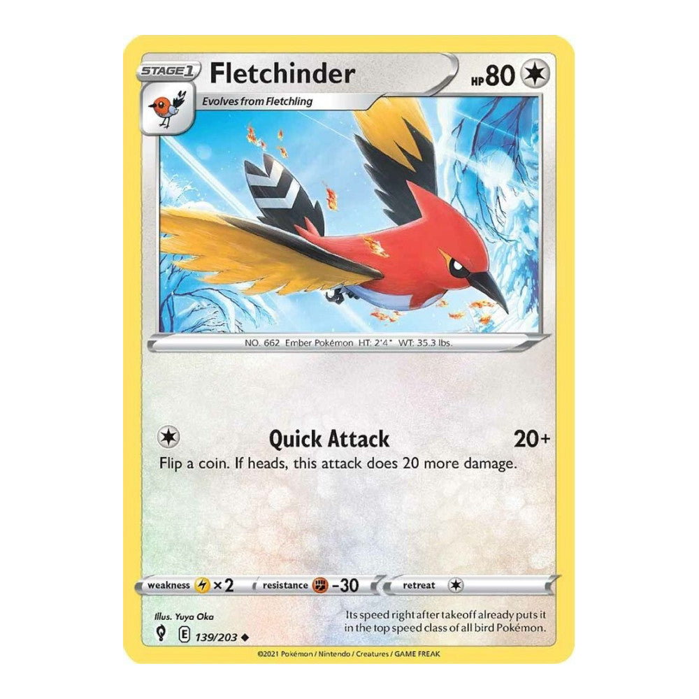 SWSH07: Evolving Skies (SWSH07) - Fletchinder (#139/203) (Near Mint)