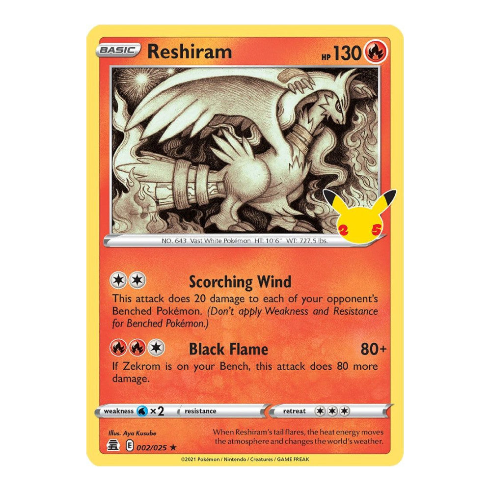 Celebrations (CLB) - Reshiram (#002/025) (Near Mint)