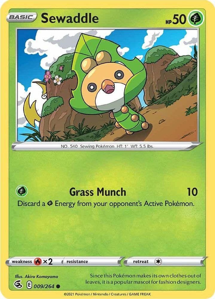 SWSH08: Fusion Strike (SWSH08) - Sewaddle (#009/264, Common) ()