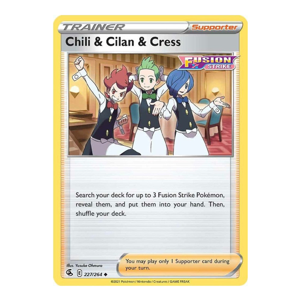 SWSH08: Fusion Strike (SWSH08) - Chili & Cilan & Cress (#227/264) (Near Mint)