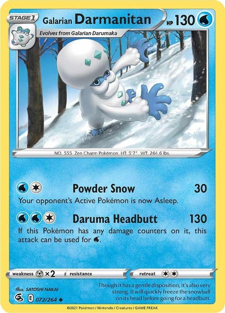 SWSH08: Fusion Strike (SWSH08) - Galarian Darmanitan (#072/264, Uncommon)
