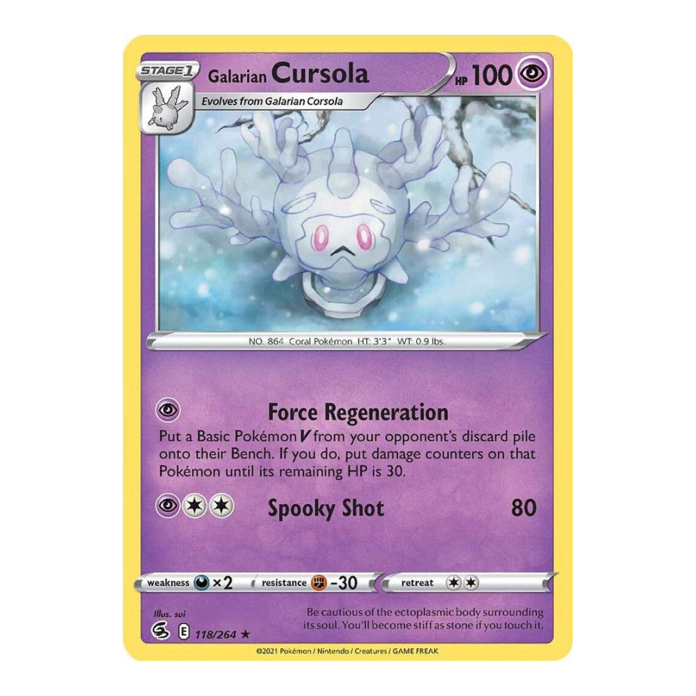 SWSH08: Fusion Strike (SWSH08) - Galarian Cursola (#118/264) (Near Mint)