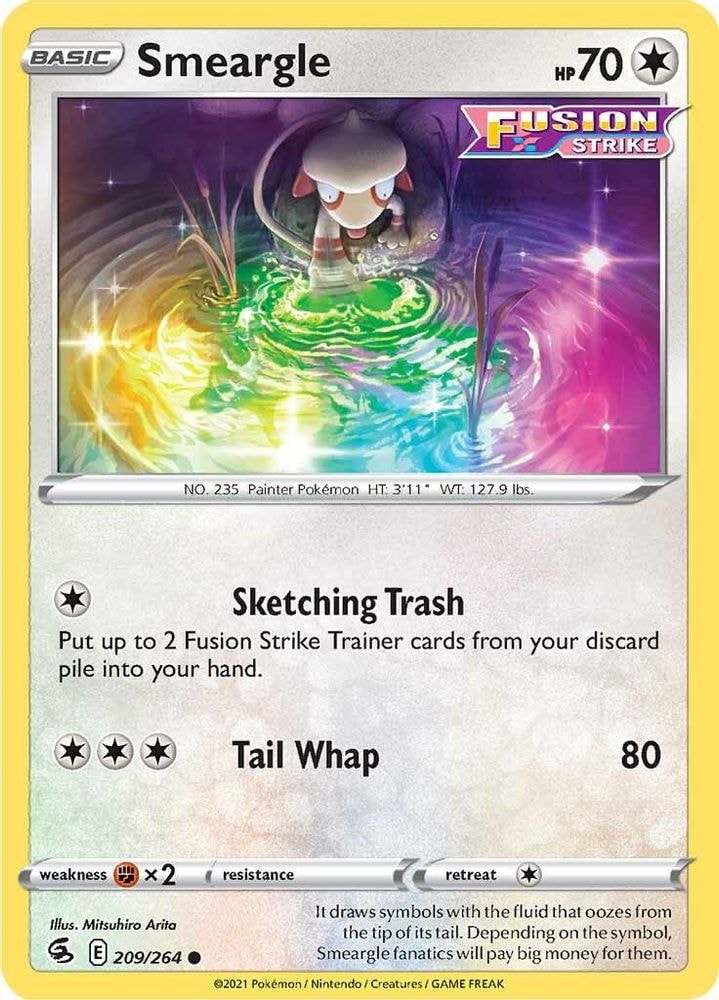 SWSH08: Fusion Strike (SWSH08) - Smeargle (#209/264, Common) ()