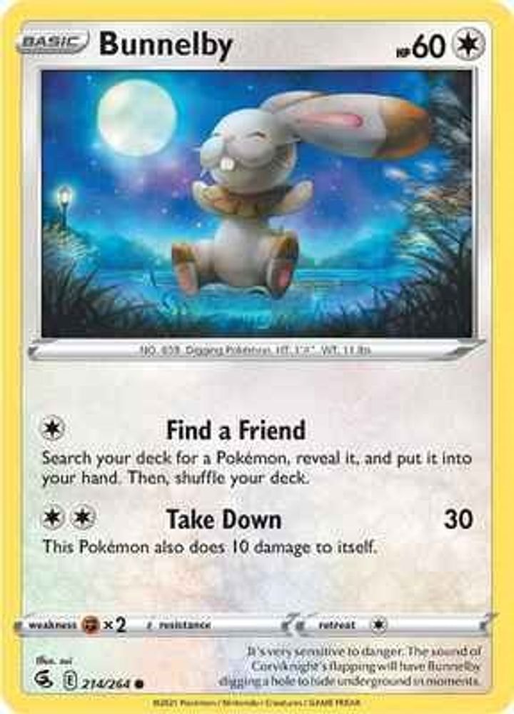 SWSH08: Fusion Strike (SWSH08) - Bunnelby (#214/264, Common)