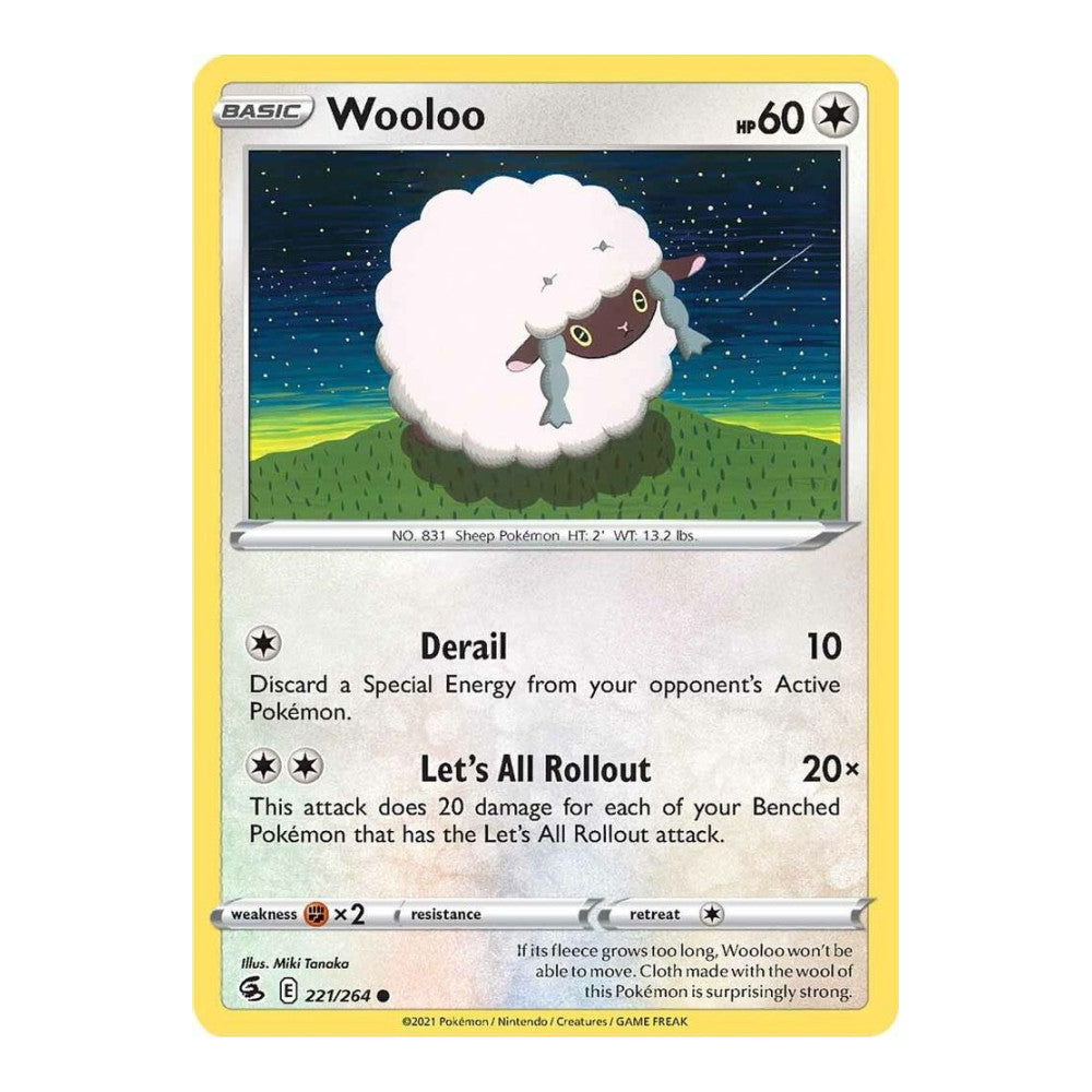 SWSH08: Fusion Strike (SWSH08) - Wooloo (221) (#221/264) (Near Mint)