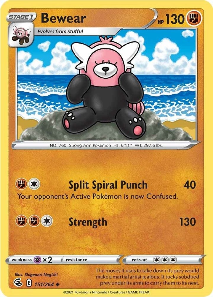 SWSH08: Fusion Strike (SWSH08) - Bewear (#151/264, Uncommon) ()