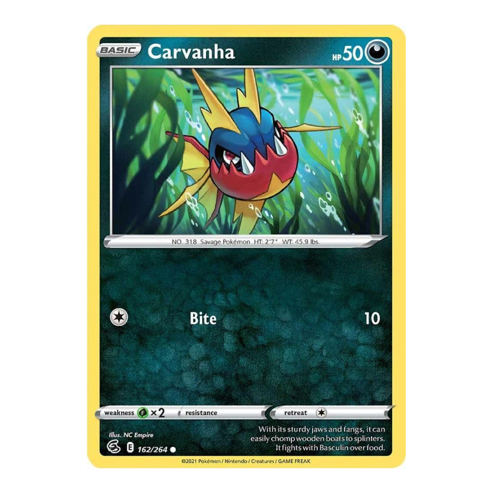 SWSH08: Fusion Strike (SWSH08) - Carvanha (#162/264) (Near Mint)