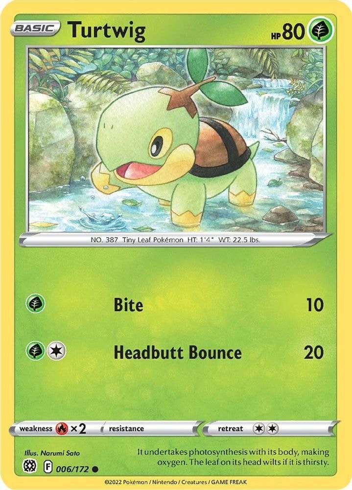 SWSH09: Brilliant Stars (SWSH09) - Turtwig (#006/172, Common) ()
