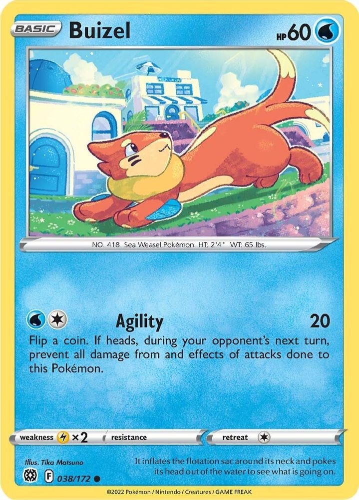SWSH09: Brilliant Stars (SWSH09) - Buizel (#038/172, Common) ()