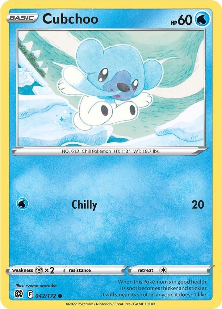 SWSH09: Brilliant Stars (SWSH09) - Cubchoo (#042/172, Common) ()
