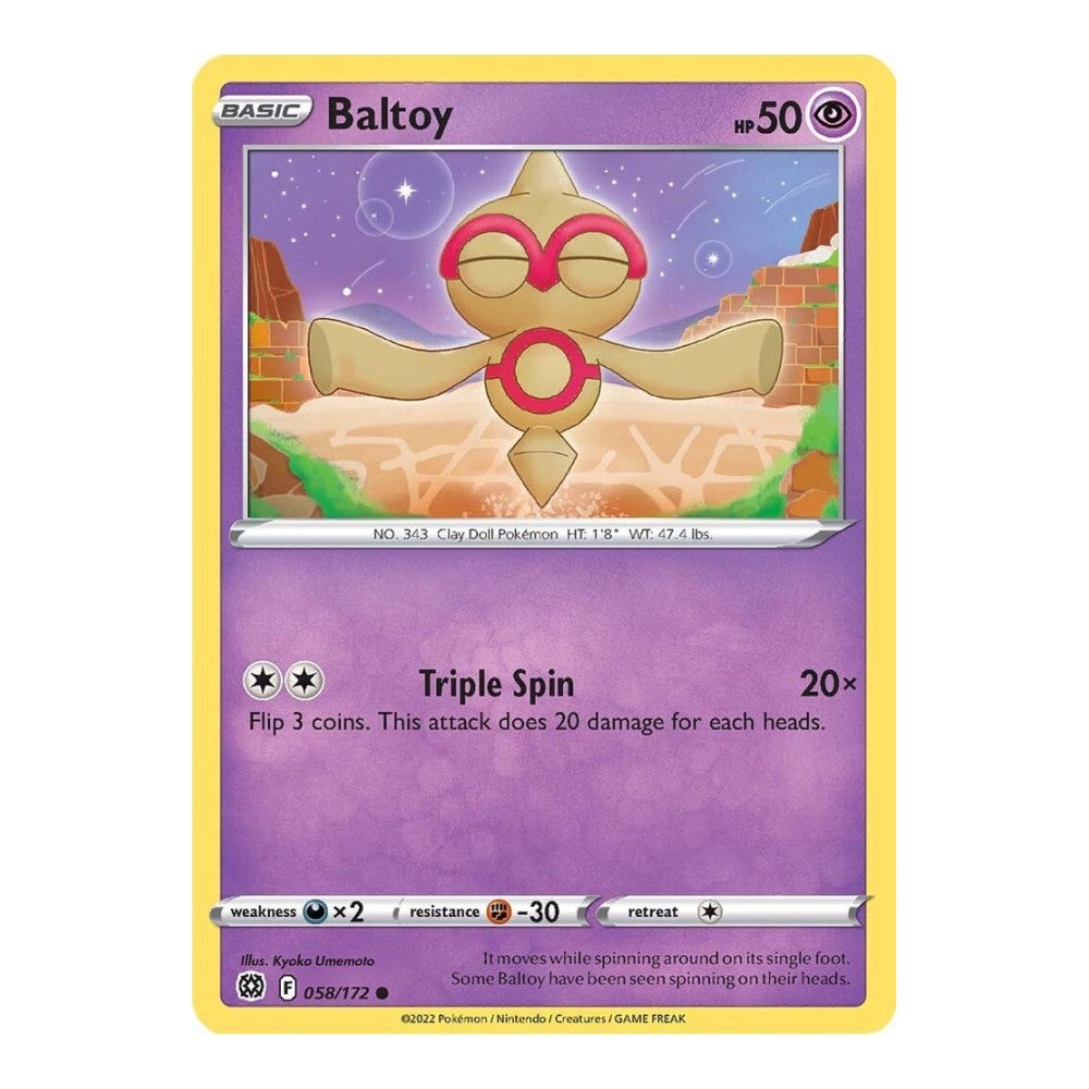 SWSH09: Brilliant Stars (SWSH09) - Baltoy (#058/172) (Near Mint)