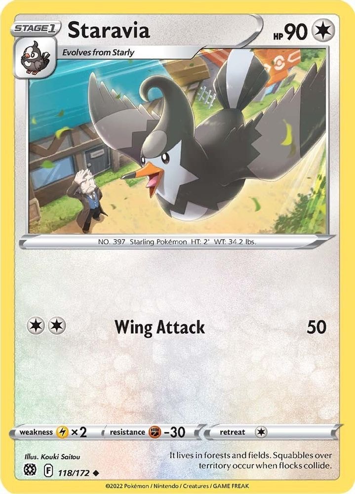 SWSH09: Brilliant Stars (SWSH09) - Staravia (#118/172, Uncommon) ()