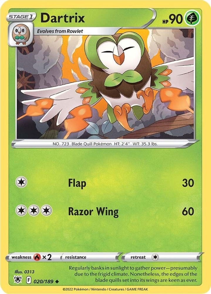 SWSH10: Astral Radiance (SWSH10) - Dartrix (#020/189, Uncommon) ()