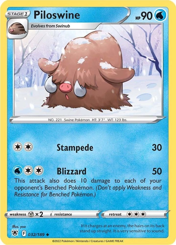 SWSH10: Astral Radiance (SWSH10) - Piloswine (#032/189, Uncommon) ()