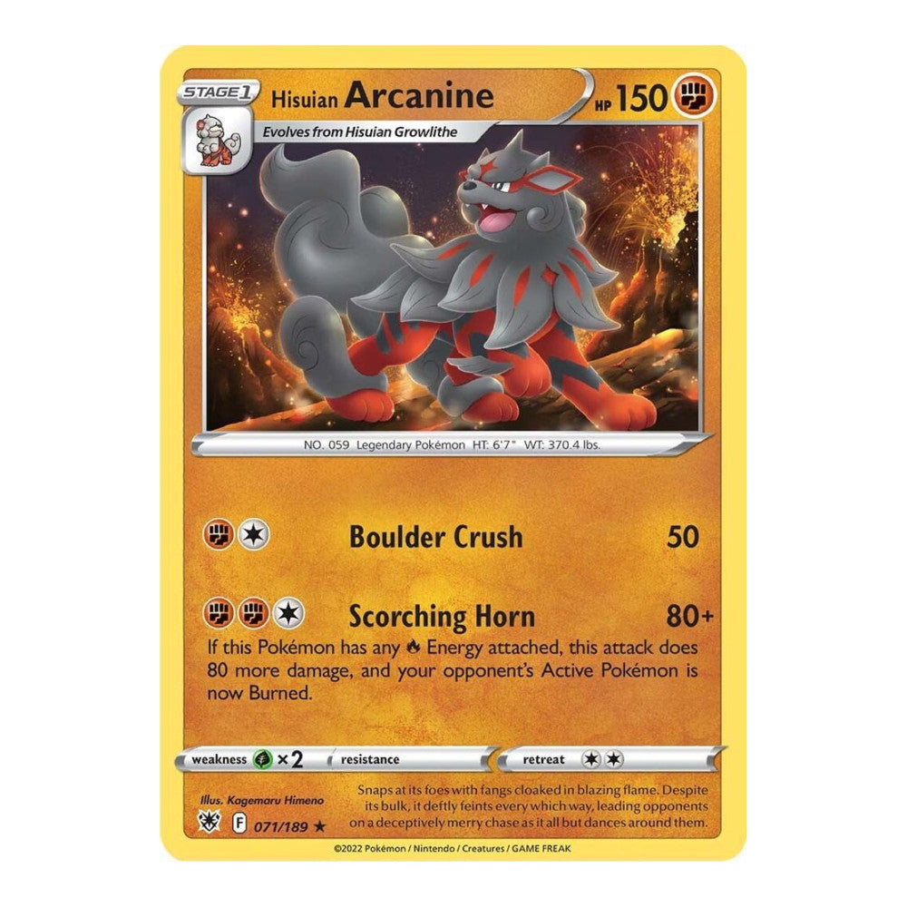 SWSH10: Astral Radiance (SWSH10) - Hisuian Arcanine (#071/189) (Near Mint)