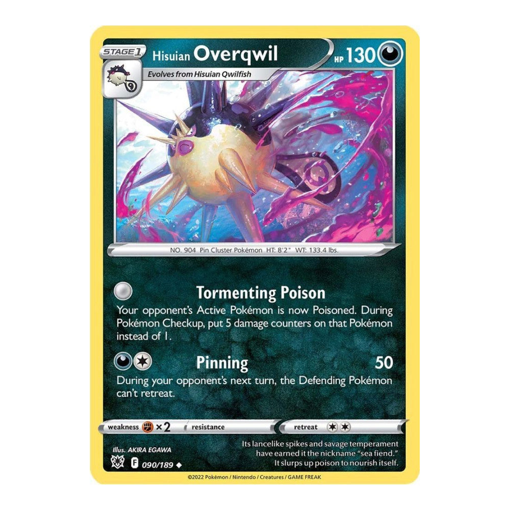 SWSH10: Astral Radiance (SWSH10) - Hisuian Overqwil (90) (#090/189) (Near Mint)