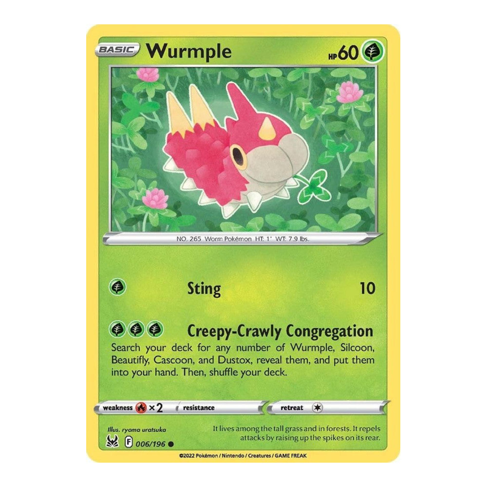 SWSH11: Lost Origin (SWSH11) - Wurmple (#006/196) (Near Mint)