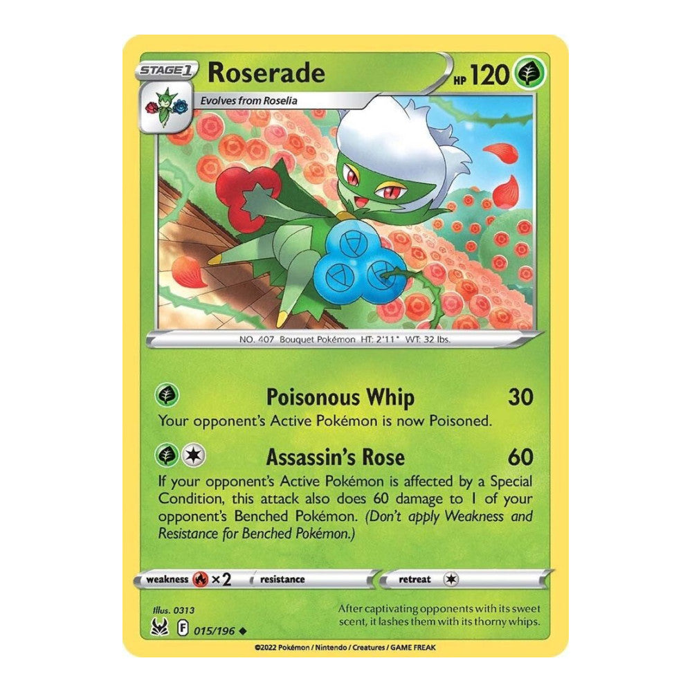 SWSH11: Lost Origin (SWSH11) - Roserade (#015/196) (Near Mint)
