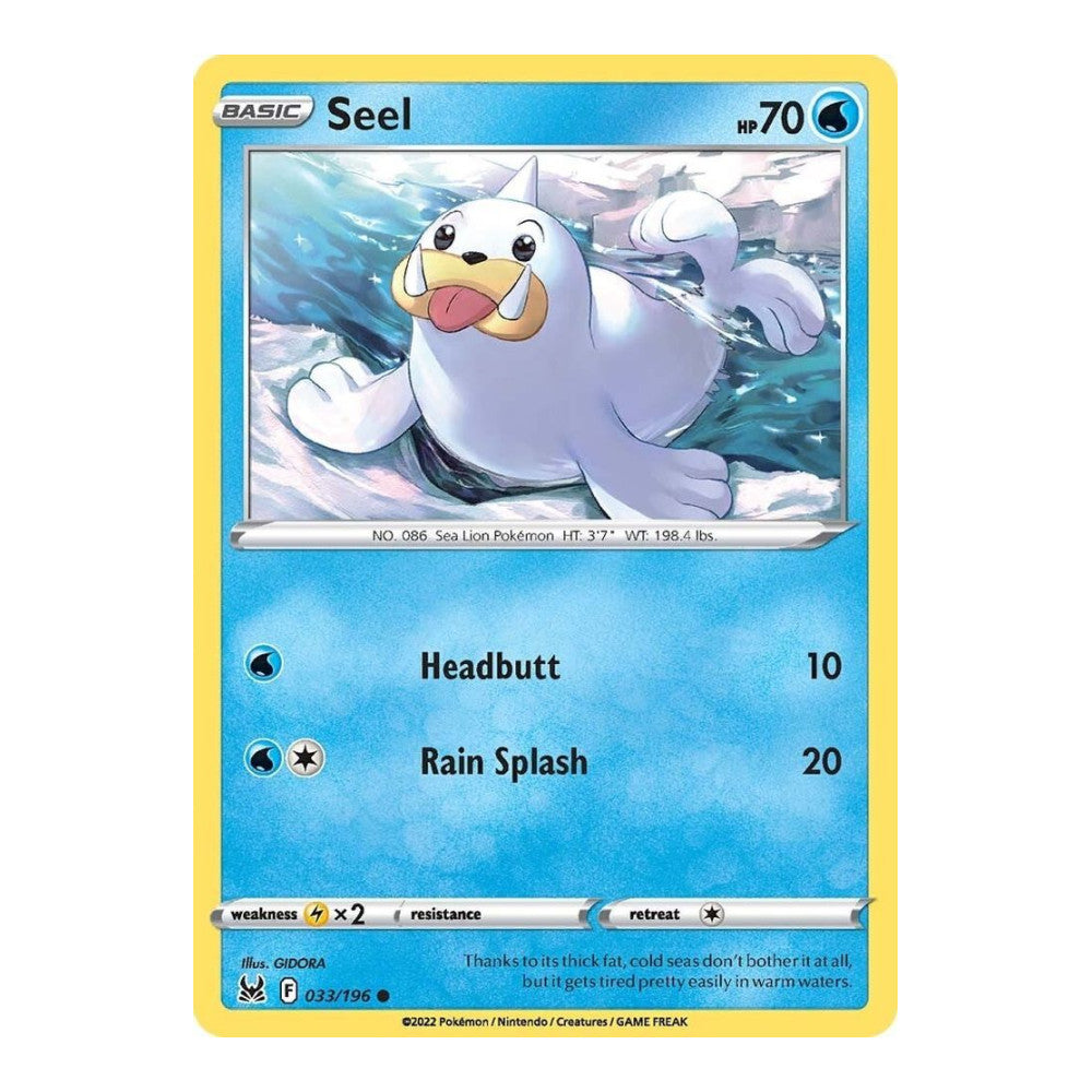SWSH11: Lost Origin (SWSH11) - Seel (#033/196) (Near Mint)