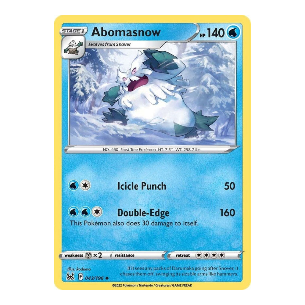 SWSH11: Lost Origin (SWSH11) - Abomasnow (#043/196) (Near Mint)