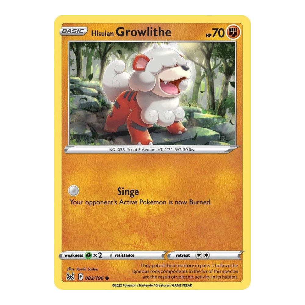 SWSH11: Lost Origin (SWSH11) - Hisuian Growlithe (#083/196) (Near Mint)