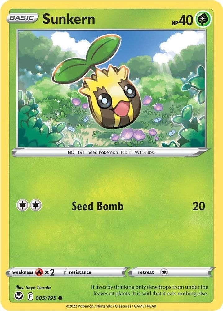 SWSH12: Silver Tempest (SWSH12) - Sunkern (#005/195, Common) ()