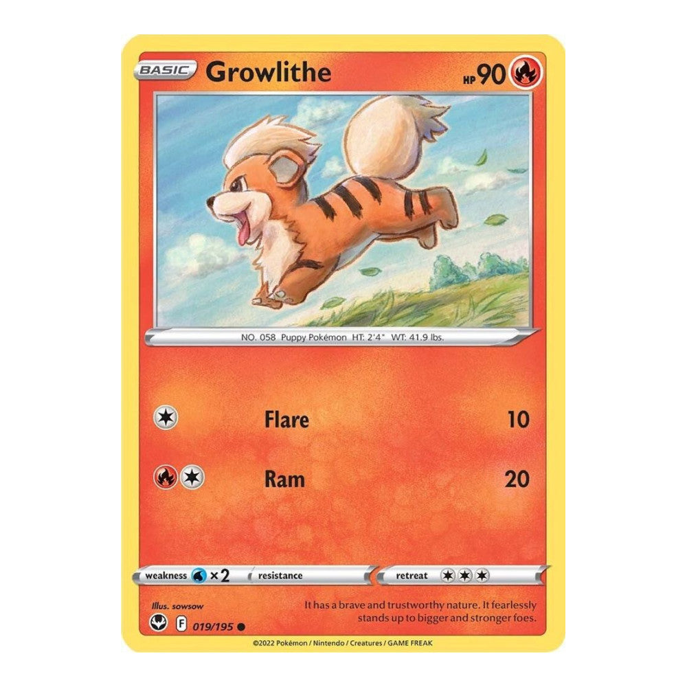 SWSH12: Silver Tempest (SWSH12) - Growlithe (#019/195) (Near Mint)